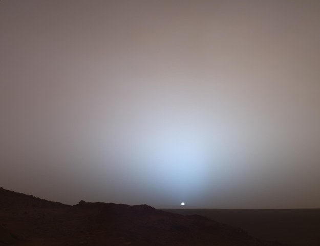 Vista do Sol em Marte