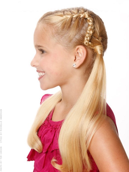 Corte de cabelo para meninas - Com trança e chuquinha